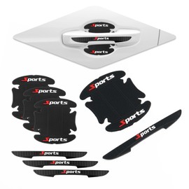 8PCS Car Door Protectors Kit with 4 Auto Knob Protectors&4 Bowl Sticker,Stylish Sports Car Door Handle Scratch Protector,Automotive Exterior Accessories for Most Vehicles