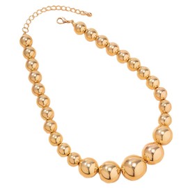 TQUXNGA Modische Halskette mit großen Perlen, verstellbar, Halsband, Schlüsselbeinkette, Vintage-inspirierte Perlen-Halskette, Siehe ausführliche Beschreibung