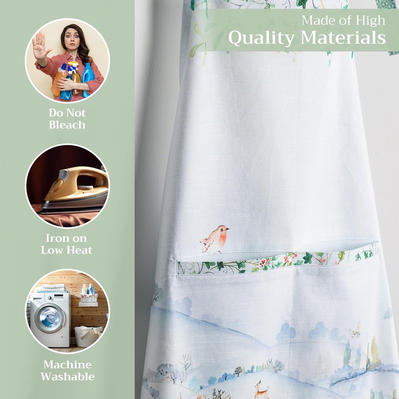 Maison d' Hermine Apron for women with Pocket 100% Cotton