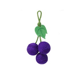 MiOYOOW Hanging Cat Ball Toy, Interactive Sisal Cat Ball Anti Bite Fruit Shape Cat Playing Ball Toy for Cat Kitty