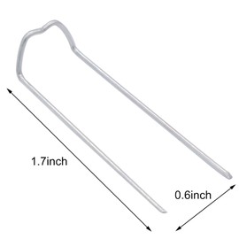 Kesywale 100PCS Greening Pins, 1.7 Inch Floral Fern Pins Plant Pins for Styrofoam, Straw Wreaths Garlands, Holiday Arrangements, Craft Projects (Silver, 100)