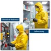 Zimchado Yellow Coverall Chemical Suit With Reusable Acid Resistant Gloves