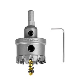 SALI 1-3/4" (44mm) TCT Hole Saw Kit Tungsten Carbide Tipped Hole Saw Drill Bit with Titanium-Plated Pilot Drill bit for Metal, Stainless Steel, Iron, Wood, Plastic