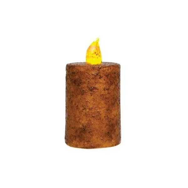 Burnt Mustard 2"x3" Pillar Candle with Timer