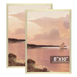 SANZHENG 2 Pcs Picture Frames 8x10 Aluminum Photo Frame for Wall Hanging and Table (Black)