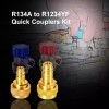 Unbranded R134A to R1234YF Quick Couplers Kit R1234yf to R134a
