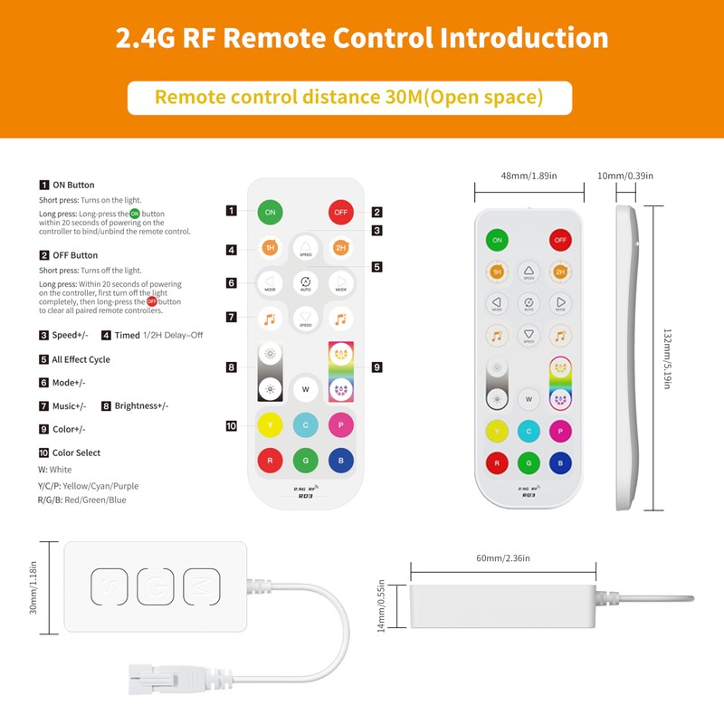 PAUTIX Wi-Fi+Bluetooth Music Pixel LED Smart Controller Kit SP548E,Work with
