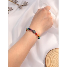 CrystalTears Gemstone Bracelet 6 mm Beads Elastic Bead Bracelet with Tree of Life Pendant Healing Crystals Reiki Talisman Christmas Gift, Gemstone, Gemstones