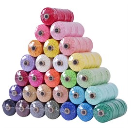 Natural Macrame Cord Colored Macrame Cord 2mm/3mm/4mm/5mm/6mm Macrame Cotton Cord, Twisted Macrame Yarn, Soft Craft Cord Macrame Rope Macrame Supplies