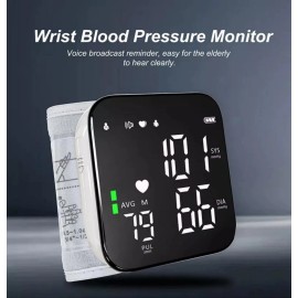 Digital Wrist Blood Pressure Monitor Automatic Cuff with LED Display  Heart Rate