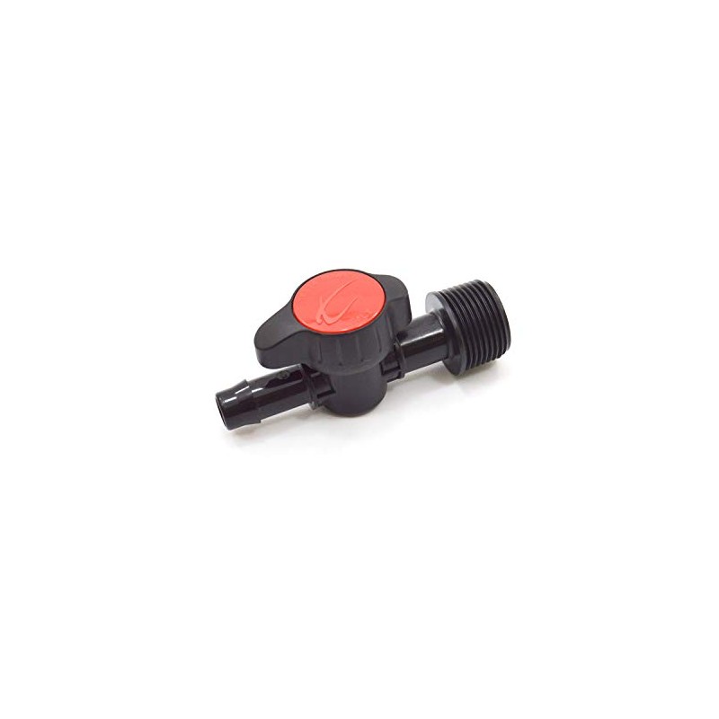 Stop Valve 16mm for Drip Irrigation x 3/4" Male Thread