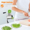 Giciashop 5-in-1 Rotary Cheese Grater Kitchen Vegetable Slicer with Handle