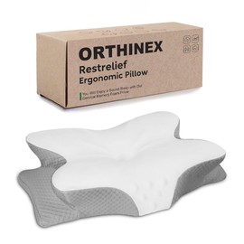 Orthinex Cervical Neck Pillow,Orthinex Premium Ergonomic Pillown,Memory Foam Pillow for Neck & Shoulder Side Sleeping (Gray)
