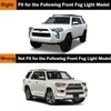 2Pcs Metal Front Fog Light Decals Compatible with Toyota 4Runner