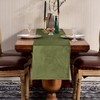 SEASHORE TREE Olive Table Runner Velvet Machine Washable Kitchen Dining