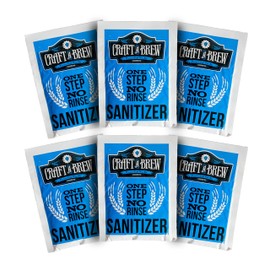 Craft A Brew - Single-Use Cleansing Packets - Dissolvable No-Rinse Cleanser for Home Brewing Equipment – Pre-Portioned for 2-Gallon Solutions – Easy-to-Use Homebrew Supplies – Pack of 6