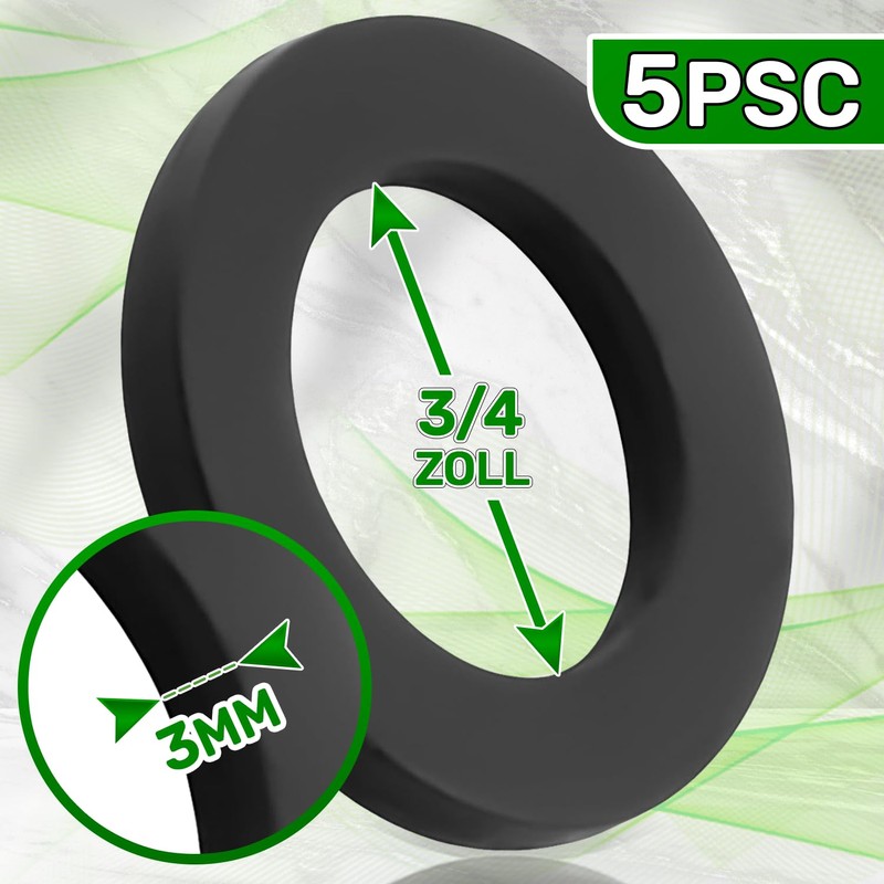 Flat Rubber Seal - Set of 5 - Rubber Seal