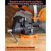 PONY 4 Inch Heavy Duty Bench Vise 4400LBS Clamping Force,