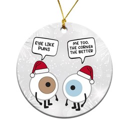 MEDROC - Adorno de Navidad optometrista 2024 - Regalos de agradecimiento para el cuidado de los ojos para mujeres y hombres, regalo de agradecimiento para oftalmólogo, ortopedista, personal oftálmico,