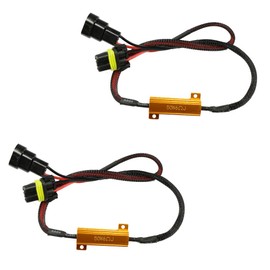 YUNPINGCAR 50W 6 Ohm 9006 HB4 9012 LED Light Load Resistor Adapter Fix Hyper Flashing Blinking Canbus Error Warning Canceller
