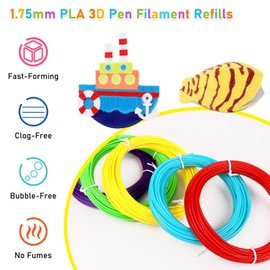 FIROS 3D Pen Filament Refills, 32 Colors 3D Pen PLA Filament, Each Color 32.8 Feet, Total 1050 feet 3D Printing Pen PLA Filament, Compatible with SCRIB3D MYNT3D 3D Pen, Not Suitable for 3Doodler
