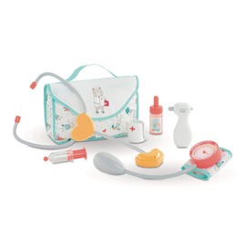 Corolle 9000141050 Mon Grand Poupon 36-42 cm Large Doctor Set, 7 Pieces, with Blood Pressure Monitor, Syringe and Stethoscope with Function, for All 36-42 cm Dolls, Suitable for Children from 2 Years