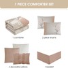Stratford Park Wonderful 7 Piece Comforter Set, Queen Size, Blush,