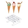 Baking rack for ice cream cone cupcakes, 16-hole holder for