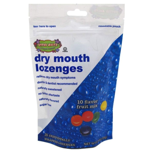 Cotton Mouth Lozenges Fruit Mix Bag 3.3 Ounce (Pack of 6)