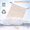 MISSLO Set of 3 Cotton Breathable Dust-Proof Drawstring Storage Pouch