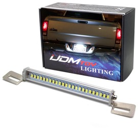 iJDMTOY 35-074-White License Plate Frame Mount 12V 24-SMD High Power Xenon White LED Rear Backup Reverse Light Kit For Car SUV Truck VAN RV