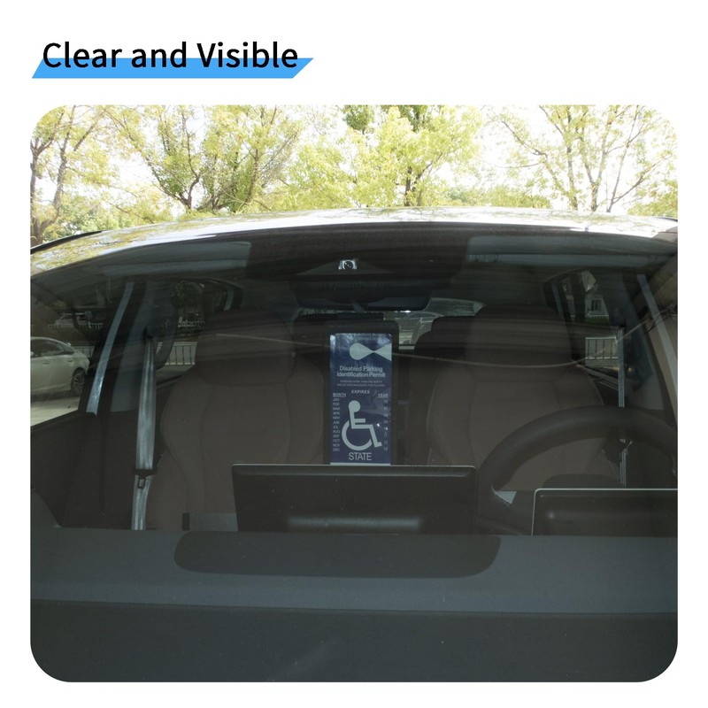 Yuoyar Ultra Transparent Handicap Placard Holder for Auto - Durable