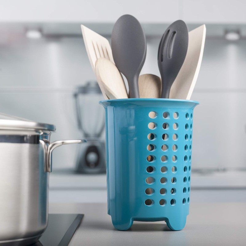 Zeal G231A Cutlery Drainer/Utensil Pot, Aqua