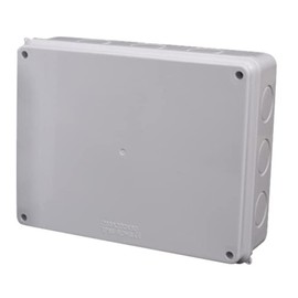 Boxonly 300x250x120mm ABS Waterproof Junction Box, IP55 Rated Outdoor Electrical Enclosure, Dustproof Plastic Project Box for Cable Connection, White, 1 Pack