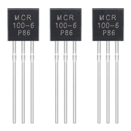 ALLECIN MCR100-6 Unidirectional Thyristor 0.8A 400V Single Direction Silicon Controlled Rectifier 100-6 0.8 Amp 400 Volt Direct Plug Transistor TO-92 (Pack of 50pcs)