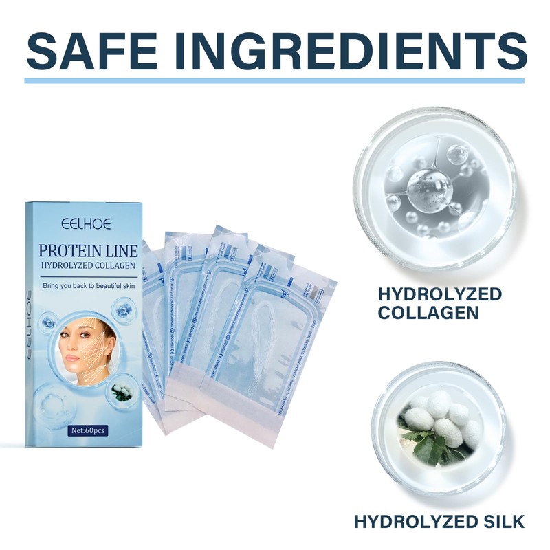 5 x 12 pieces active collagen face silk thread, collagen