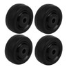 uxcell 1.5-inch Diameter Rubber Wheel Skateboard Trolley Caster Pulley Black