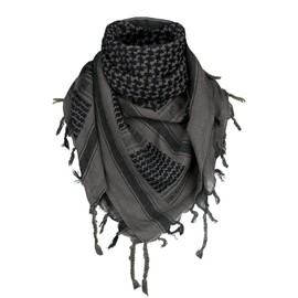 M MCGUIRE GEAR Shemagh Tactical Scarf, Middle Eastern Desert Hood, Bandana, Keffiyeh, Military Style, 100% Cotton, 42" x 42", Jolly Roger, Large