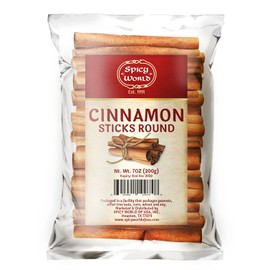 Spicy World Cinnamon Sticks 7 Ounce Bag - Perfect for Baking, Cooking & Beverages - 3+ Inches Length - Cassia Saigon Cinnamon from Vietnam