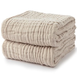 LILY CUPS 6-ply Gauze Bath Towel, Gauze Blanket, Baby Bath Towel, Draket, Nursery School, Baby Towel Blanket, Baby Baby Shower (B, 43.3 x 43.3 inches (110 x 110 cm)