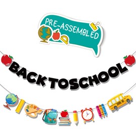 YQUQWN, Back to School Banner - No DIY, First Day of School Banner for First Day of School Decorations, Welcome Back to School Banner for Welcome Back to School Decorations, Back to School Decorations