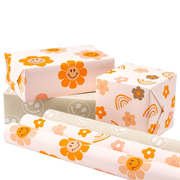 RUSPEPA Kraft Wrapping Paper Rolls for Baby Shower, Birthday -