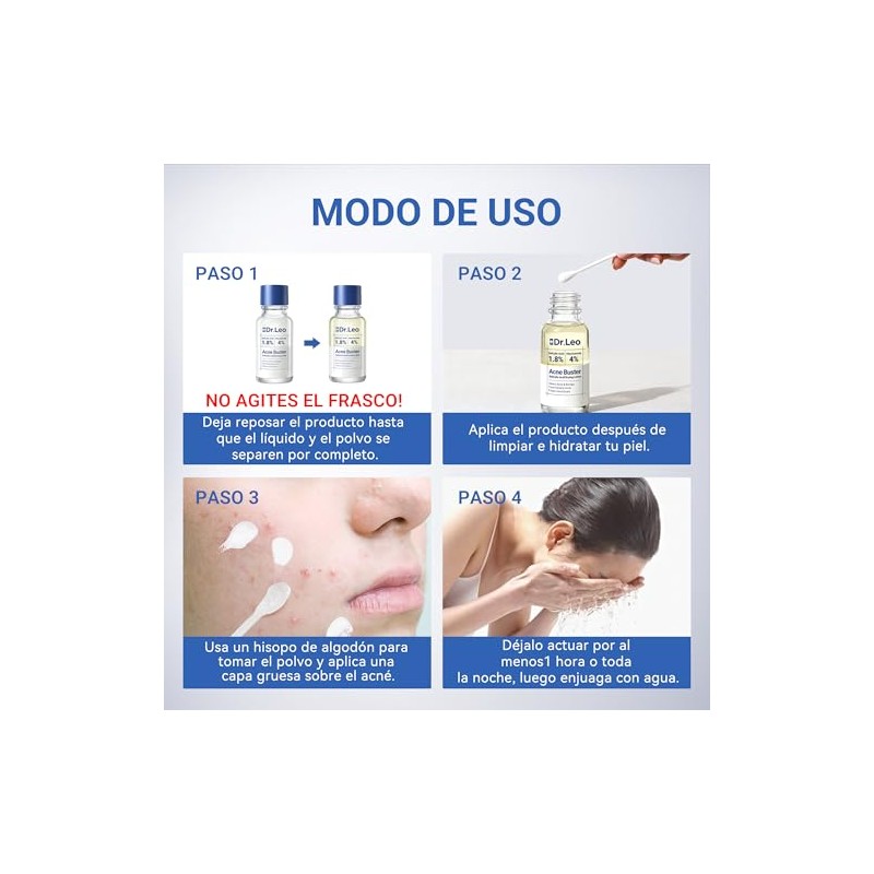 Dr. Leo loción secante para acné plus (20mL)