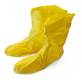 FGS Haz-Mat Yellow Latex Nuke Boots Covers-Disposable, Waterproof Shoe Covers for Boot Protection-Non-Slip Shoes Covers for Industrial Use-Stay Safe with a Shoe Protector Against Liquids & Chemicals