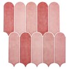 Miscasa Pink Peel and Stick Backsplash Tile, Self-Adhesive 3D Mixed