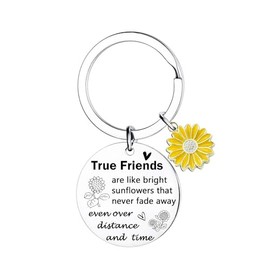 Nimteve Sunflower Gifts for Friends Friendship Gifts for Women Friend keychain Bestie Gifts Christmas Birthday Gifts for Friends Leaving Going Away Gift