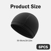 6PCS Wave Cap for Men and Women Breathable Short Black