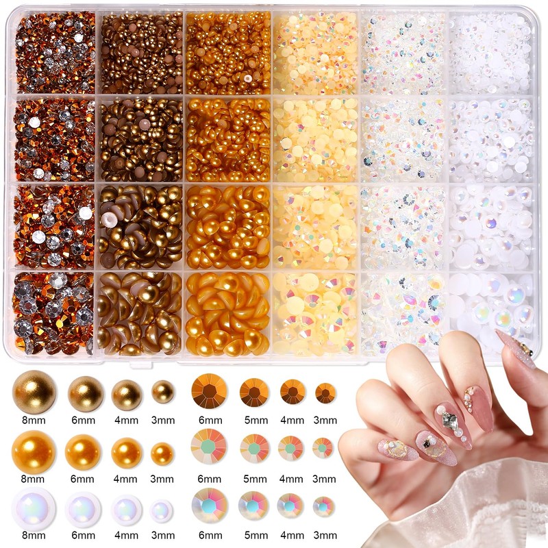 Colorful Nail Pearl Rhinestones Gems Bedazzling Kit DIY Crafts Accessories