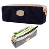 Pen Case, Double Zipper, Double Layer, 2 Rooms, Simple, Cute,