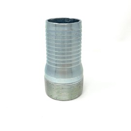 Gloxco Combination (KC) Nipple Fitting, 2″ Hose Shank x 2″ Male NPT, Zinc Plated Steel (KCN-200-NPT-GS)